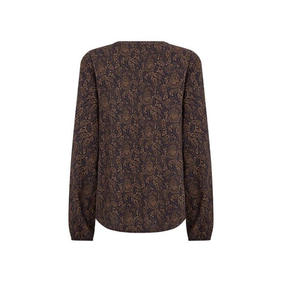 NWT SOYA CONCEPT ASTER Navy & Tan Paisley Print Blouse - Picture 5 of 5